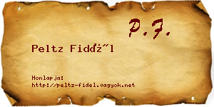 Peltz Fidél névjegykártya